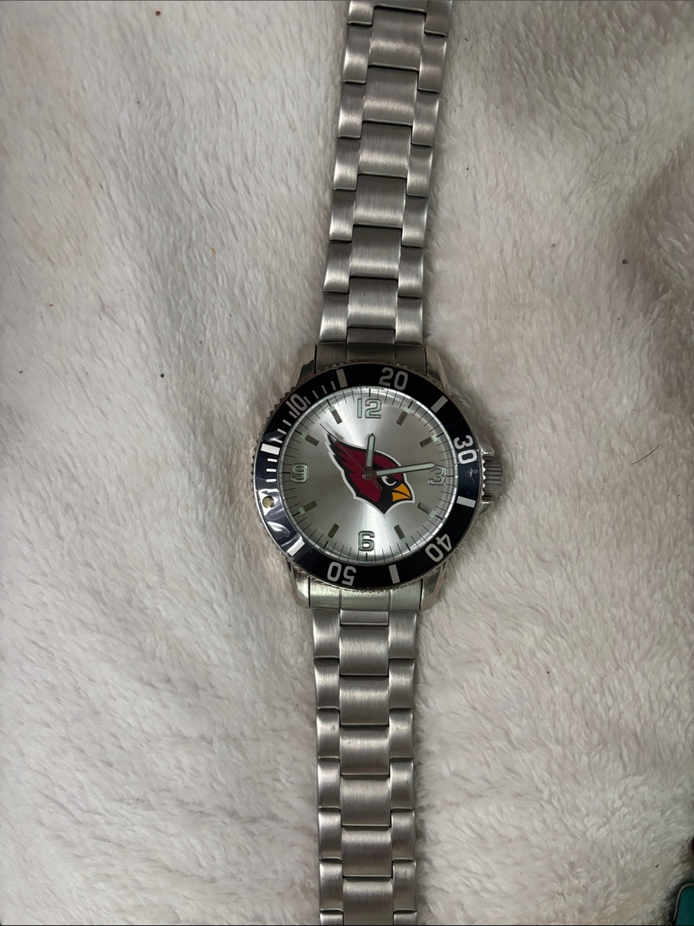 Arizona Cardinals Silver Men's Sports Watch broken clasp
